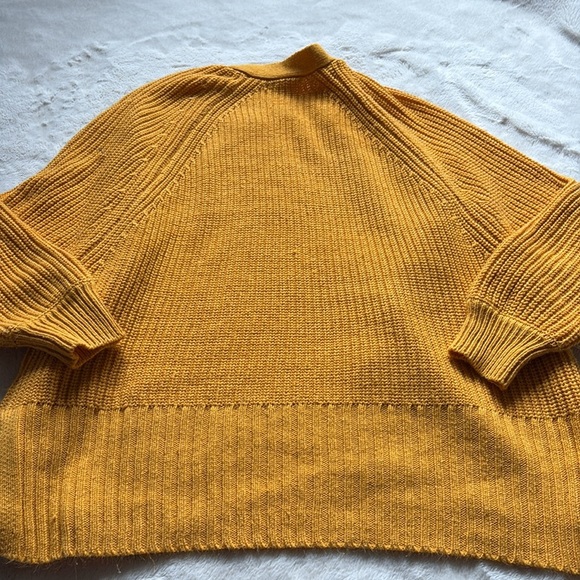 Garage Mustard Yellow Open Knit Cardigan Small - Picture 7 of 8